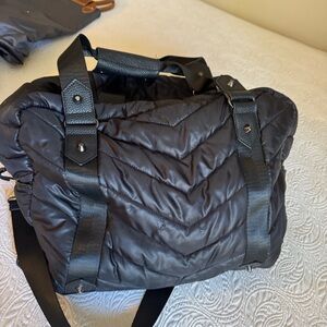 Cynthia Rowley Tech Duffel Black Quilted Bag